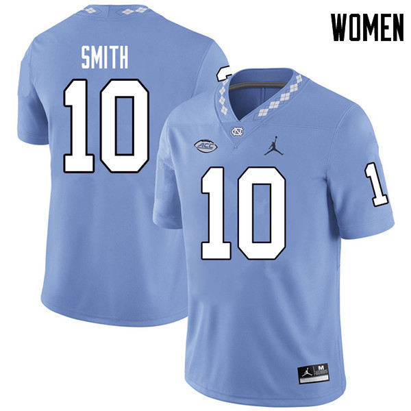 Jordan Brand Women #10 Andre Smith North Carolina Tar Heels College Football Jerseys Sale-Carolina B